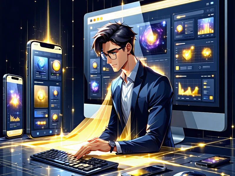 Hình ảnh minh họa trải nghiệm người dùng vượt trội của GEMWIN, với người dùng tương tác mượt mà trên nhiều thiết bị và biểu tượng hỗ trợ khách hàng